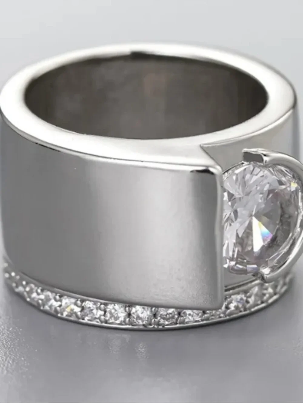 2.00 Carat Men's Wedding Ring 14K White Gold Plated Round Lab-Created Diamond 10